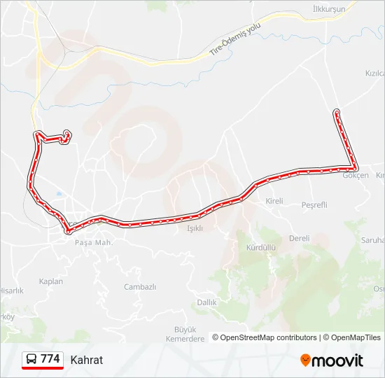 774 Bus Line Map
