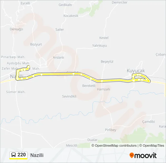 220 Bus Line Map