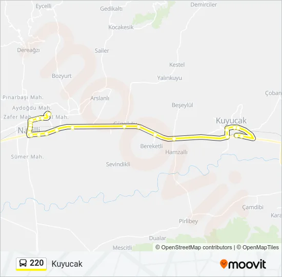 220 Bus Line Map