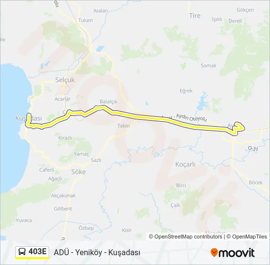 403E Bus Line Map