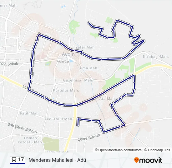 17 Bus Line Map