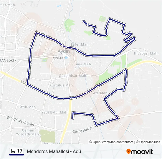 17 Bus Line Map