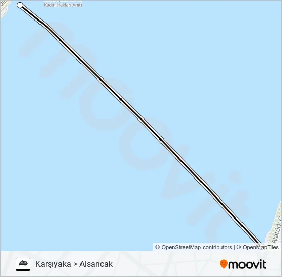 ALSANCAK - KARŞIYAKA  Line Map
