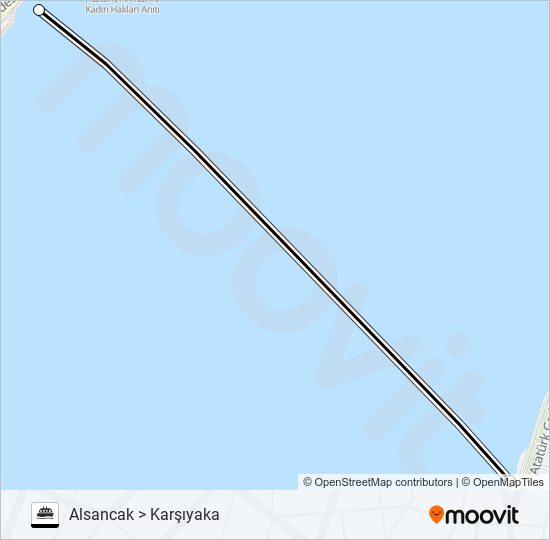 ALSANCAK - KARŞIYAKA  Hattı Haritası
