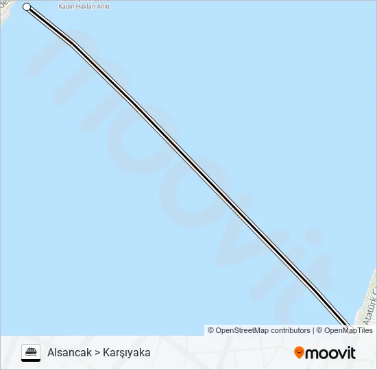 ALSANCAK - KARŞIYAKA  Line Map