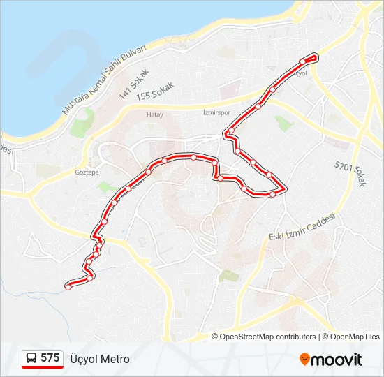 575 Bus Line Map