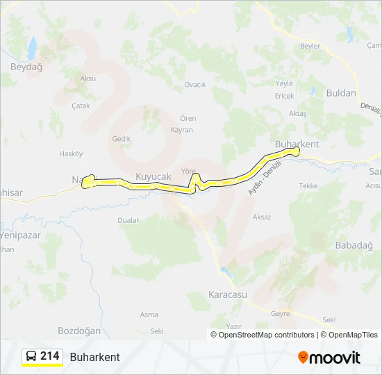 214 Bus Line Map