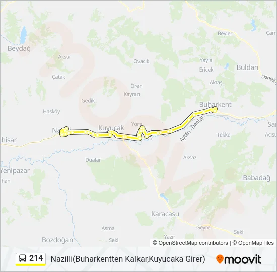 214 Bus Line Map