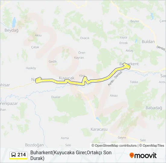 214 Bus Line Map