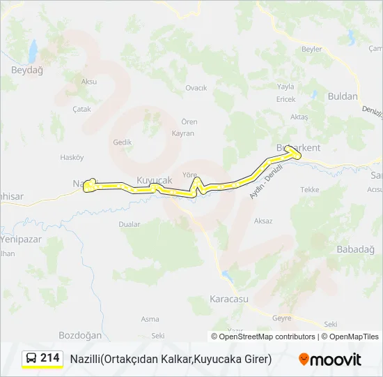 214 Bus Line Map