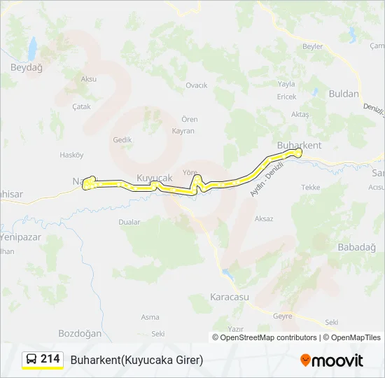 214 Bus Line Map