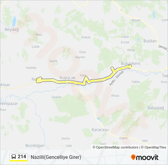 214 Bus Line Map