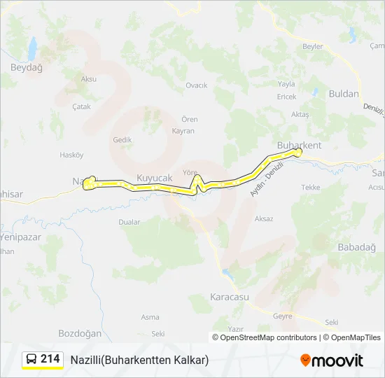 214 Bus Line Map