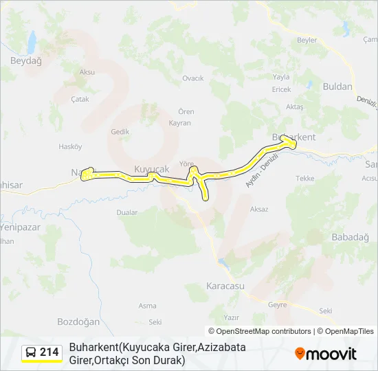 214 Bus Line Map