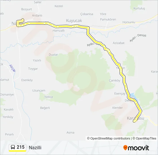 215 Bus Line Map