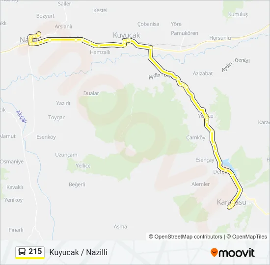 215 Bus Line Map