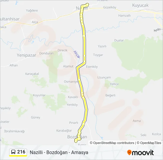 216 Bus Line Map