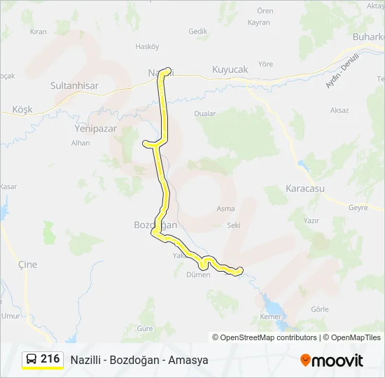 216 Bus Line Map