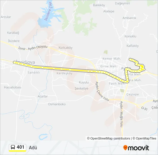 401 Bus Line Map