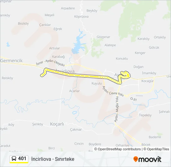 401 Bus Line Map