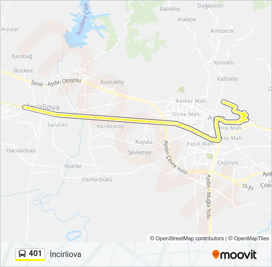 401 Bus Line Map