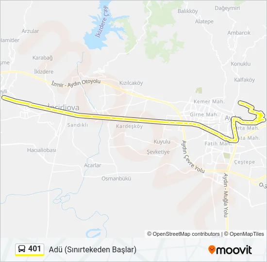 401 Bus Line Map