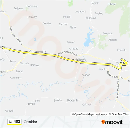 402 Bus Line Map