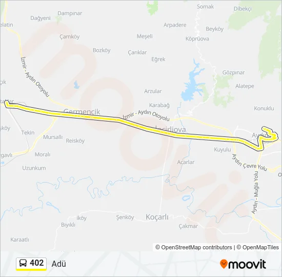 402 Bus Line Map