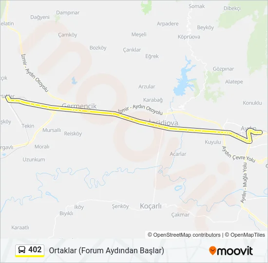 402 Bus Line Map
