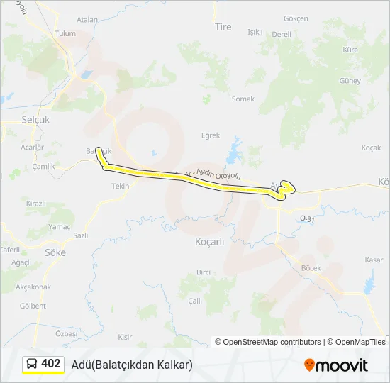 402 Bus Line Map