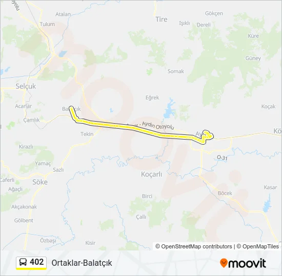402 Bus Line Map
