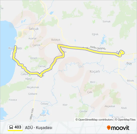 403 Bus Line Map