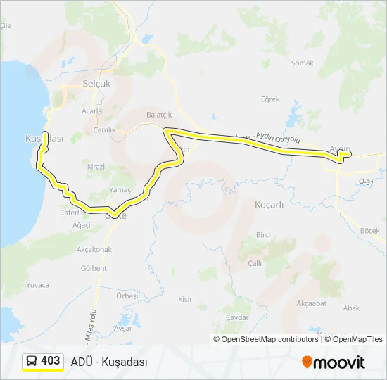 403 Bus Line Map