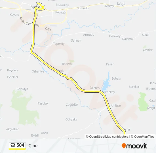 504 Bus Line Map