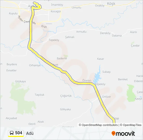 504 Bus Line Map