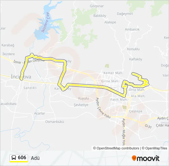 606 Bus Line Map