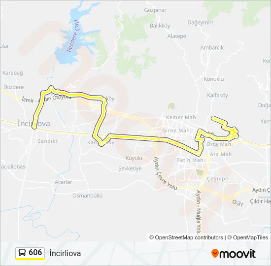 606 Bus Line Map
