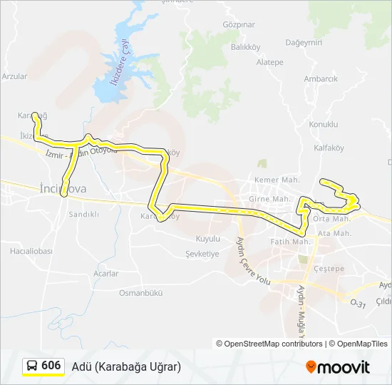 606 Bus Line Map