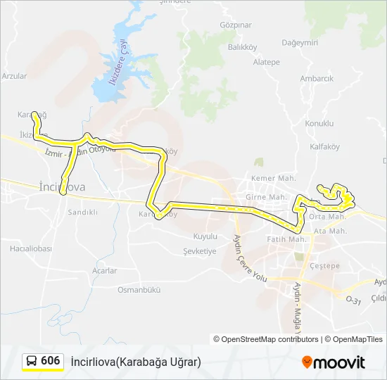 606 Bus Line Map