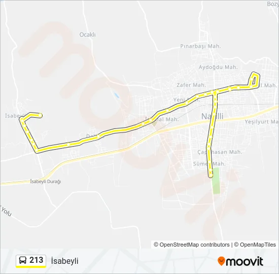 213 Bus Line Map