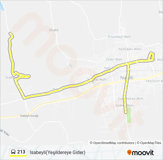 213 Bus Line Map