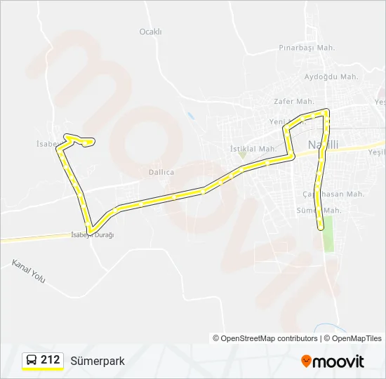 212 Bus Line Map