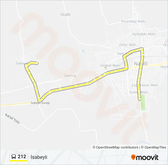 212 Bus Line Map