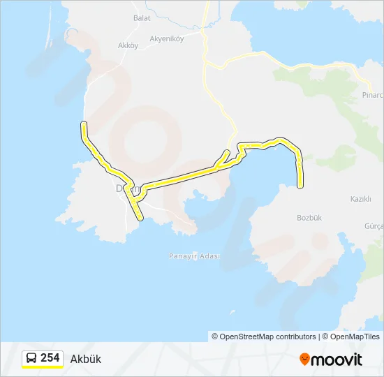 254 Bus Line Map