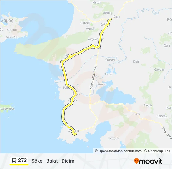 273 Bus Line Map