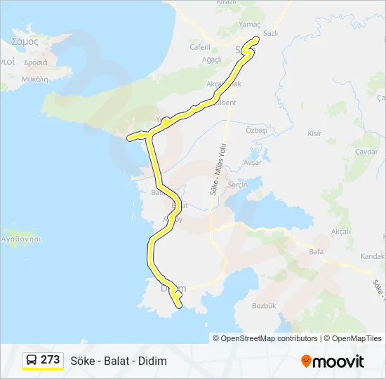 273 Bus Line Map