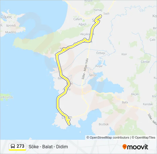 273 Bus Line Map