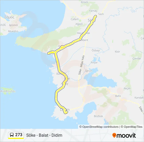 273 Bus Line Map