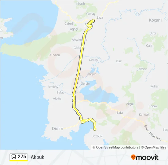 275 Bus Line Map