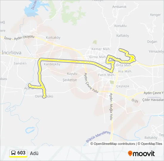 603 Bus Line Map